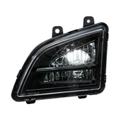 Black LED Driving & Fog Light For 2018-2024 Volvo VNL - Driver -Competition Series