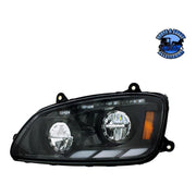 BLACK LED HEADLIGHT WITH SEQUENTIAL TURN SIGNAL & POSITION LIGHT BARS FOR 2008-17 KENWORTH T660 HEADLIGHT DRIVER SIDE,PASSENGER SIDE Black