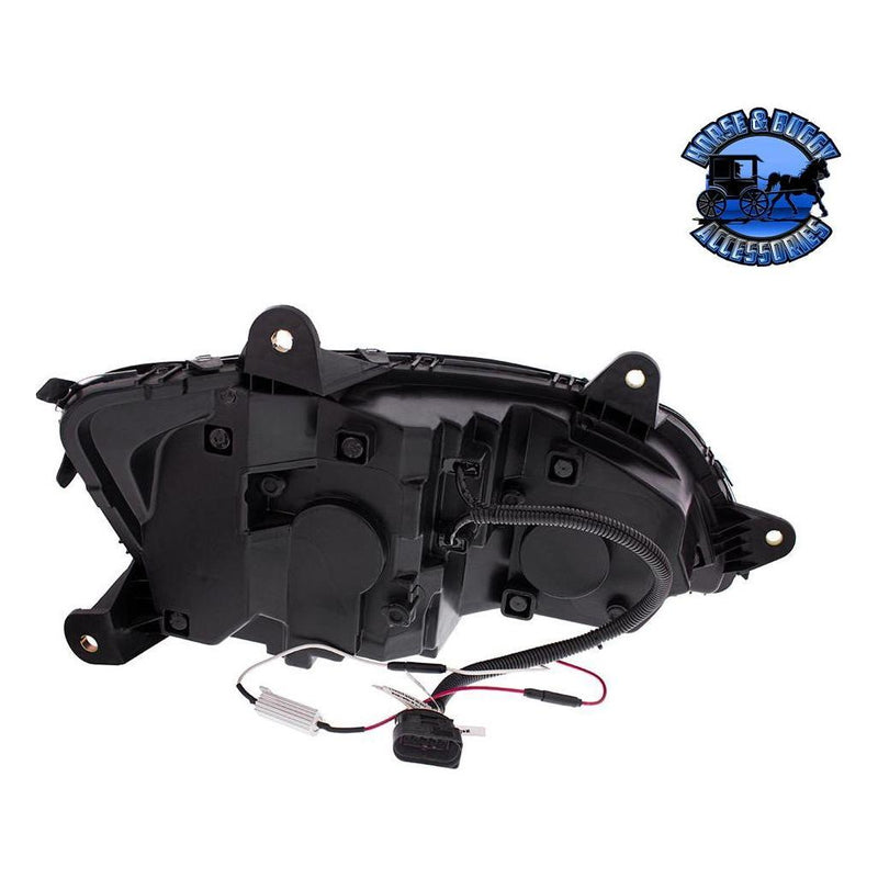 BLACK LED HEADLIGHT WITH SEQUENTIAL TURN SIGNAL & POSITION LIGHT BARS FOR 2008-17 KENWORTH T660 HEADLIGHT DRIVER SIDE,PASSENGER SIDE Dark Slate Gray