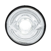 ULTRALIT- LED 5-3/4" Round Headlight With 60 LED Dual Color Light Bar, Amber & White LED - Low Beam