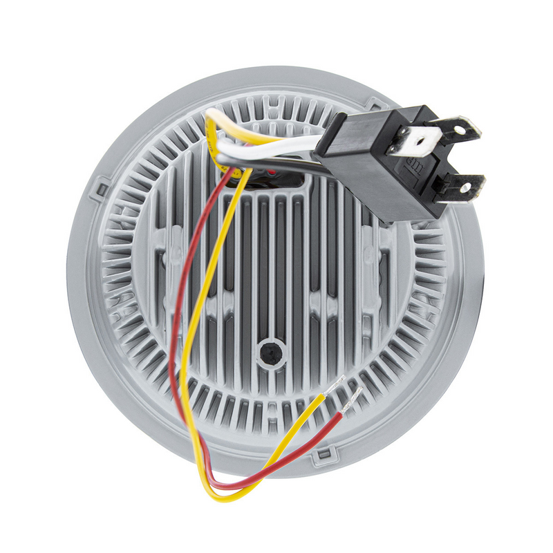 ULTRALIT- LED 5-3/4" Round Headlight With 60 LED Dual Color Light Bar, Amber & White LED - Low Beam
