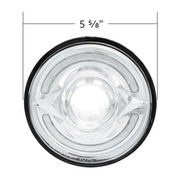 ULTRALIT- LED 5-3/4" Round Headlight With 60 LED Dual Color Light Bar, Amber & White LED - Low Beam