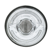 ULTRALIT- LED 5-3/4" Round Headlight With 60 LED Dual Color Light Bar, Amber & White LED - High Beam