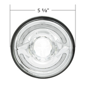 ULTRALIT- LED 5-3/4" Round Headlight With 60 LED Dual Color Light Bar, Amber & White LED - High Beam
