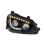 High Power 45 LED Blackout Headlight With Sequential Turn Signal For 2013-2021 Kenworth T680-Passenger