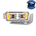Gray 10 HIGH POWER LED "CHROME" PROJECTION HEADLIGHT ASSEMBLY W/MOUNTING ARM & TURN SIGNAL SIDE POD headlight passenger