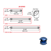 359-3 White LED Cove Light, 18″, Multi-volt, poly bag Light Gray