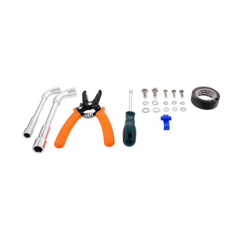 High Power LED Black Projection Headlight Assembly With Mounting Arm & Turn Signal - Driver