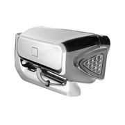 High Power LED Black Projection Headlight Assembly With Mounting Arm & Turn Signal - Passenger
