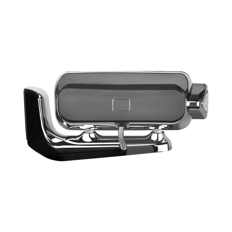 High Power LED Black Projection Headlight Assembly With Mounting Arm & Turn Signal - Passenger