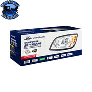 10 LED Headlight For 2005-2021 Hino 238/258/268/338 (Choose Side) (Choose Color) Headlight Driver / Chrome,Driver / Black,Passenger / Chrome,Passenger / Black Beige