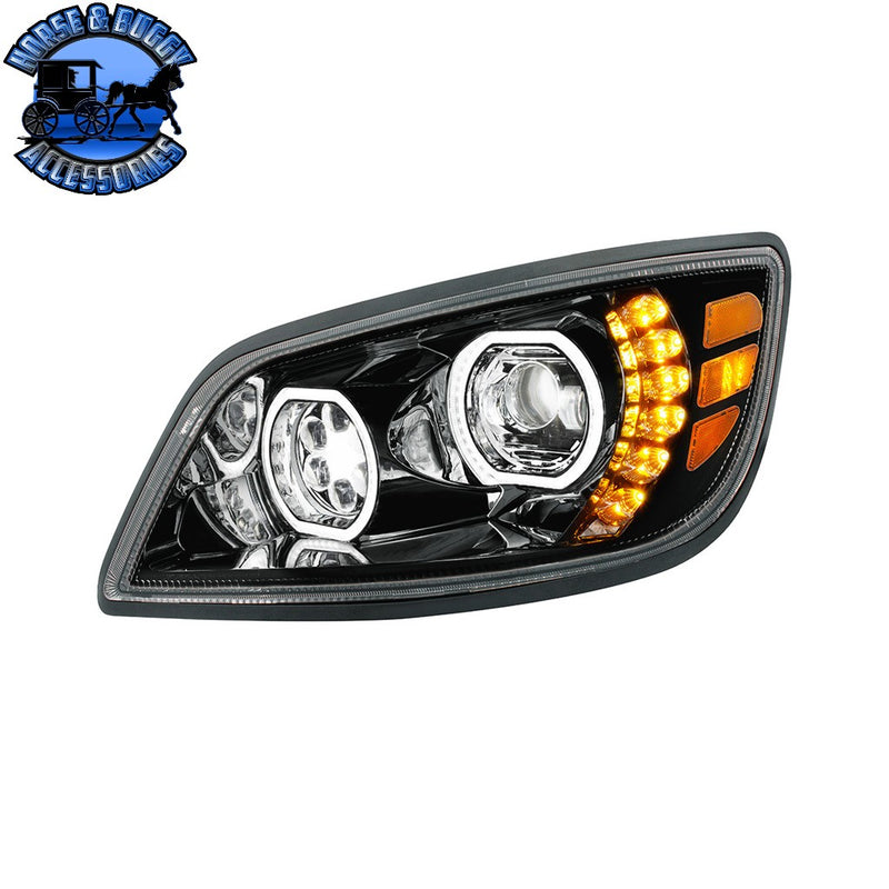 10 LED Headlight For 2005-2021 Hino 238/258/268/338 (Choose Side) (Choose Color) Headlight Driver / Black Dark Slate Gray