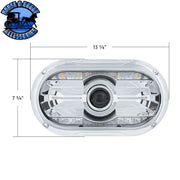 Full LED Projector One-Piece Style Headlight For Dual 5-3/4" Headlight Housing (Choose Color) HEADLIGHT Chrome,Black Light Gray