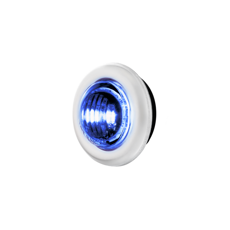 Double Fury 2 LED 3/4" Mini Clearance/Marker Light-Amber & Blue LED/Clear Lens