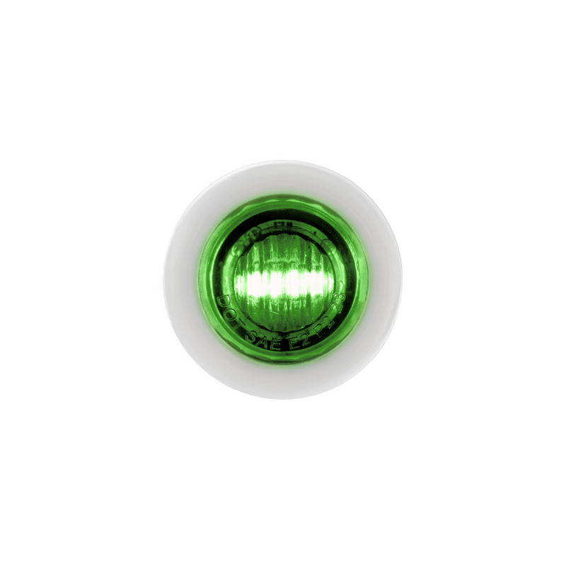 Double Fury 2 LED 3/4" Mini Clearance/Marker Light-Amber & Green LED/Clear Lens