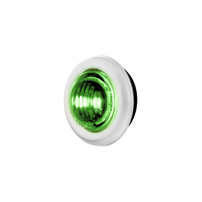 Double Fury 2 LED 3/4" Mini Clearance/Marker Light-Amber & Green LED/Clear Lens