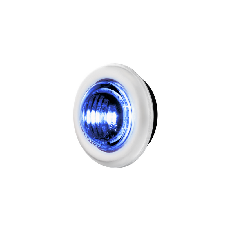 Double Fury 2 LED 3/4" Mini Clearance/Marker Light-Red & Blue LED/Clear Lens