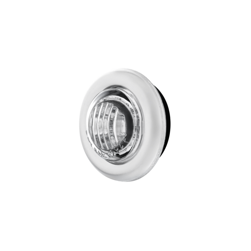 Double Fury 2 LED 3/4" Mini Clearance/Marker Light-Red & White LED/Clear Lens