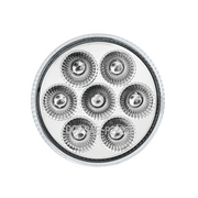 Double Fury 7 LED 2" Round Clearance/Marker Light-Amber & White LED/Clear Lens