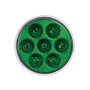 Double Fury 7 LED 2" Round Clearance/Marker Light-Red & Green LED/Clear Lens