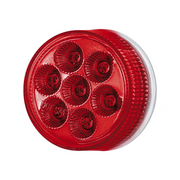 Double Fury 7 LED 2" Round Clearance/Marker Light-Red & Green LED/Clear Lens