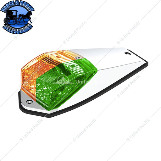 Double Fury 17 LED Light Grakon 5000 Style Square Cab Light (Choose LED Color) cab light Amber & Green LED Light Gray