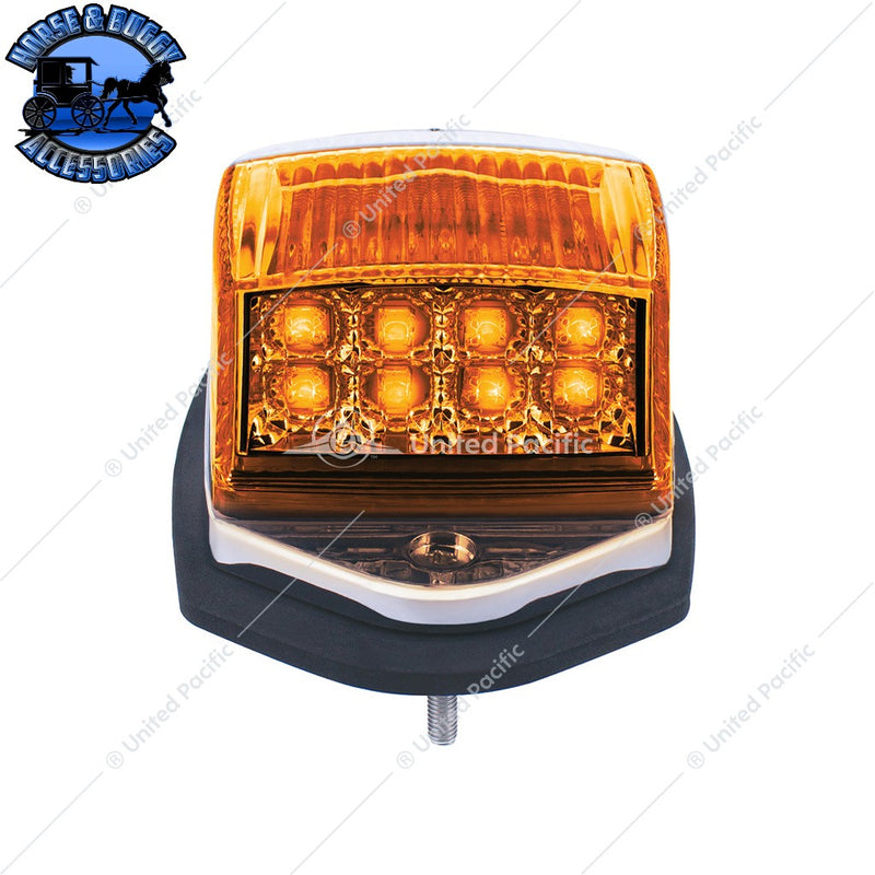 Double Fury 17 LED Light Grakon 5000 Style Square Cab Light (Choose LED Color) cab light Amber & Blue LED,Amber & Green LED Dark Slate Gray