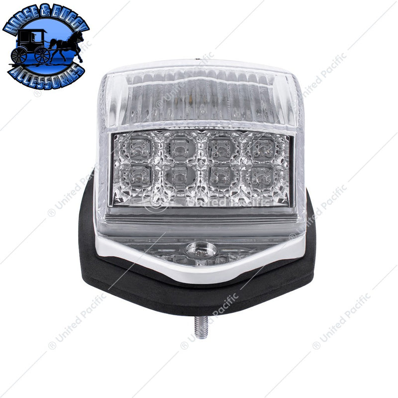 Double Fury 17 LED Light Grakon 5000 Style Square Cab Light (Choose LED Color) cab light Amber & Blue LED,Amber & Green LED Gray