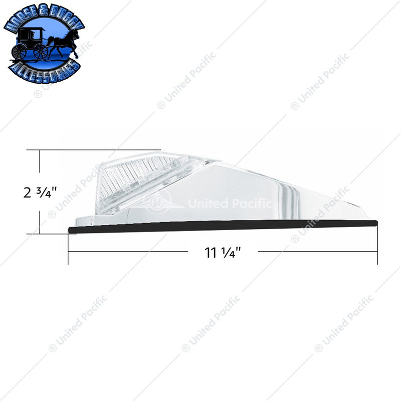Double Fury 17 LED Light Grakon 5000 Style Square Cab Light (Choose LED Color) cab light Amber & Blue LED,Amber & Green LED Dark Slate Gray