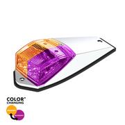 Double Fury 17 LED Grakon 5000 Style Square Cab Light - Amber & Purple LED/Clear Lens