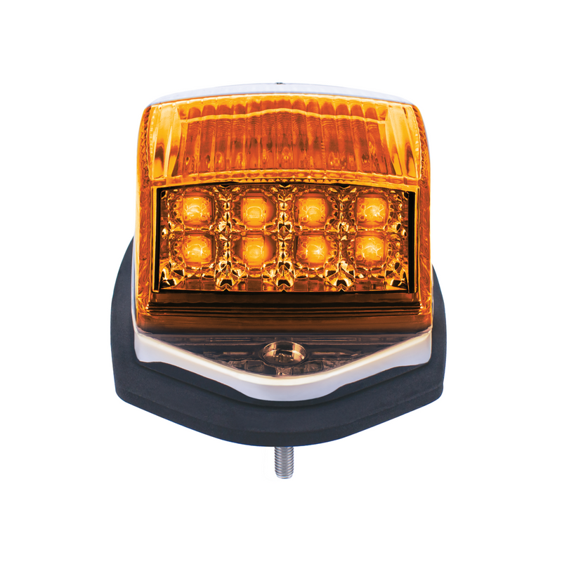 Double Fury 17 LED Grakon 5000 Style Square Cab Light - Amber & Purple LED/Clear Lens