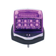 Double Fury 17 LED Grakon 5000 Style Square Cab Light - Amber & Purple LED/Clear Lens