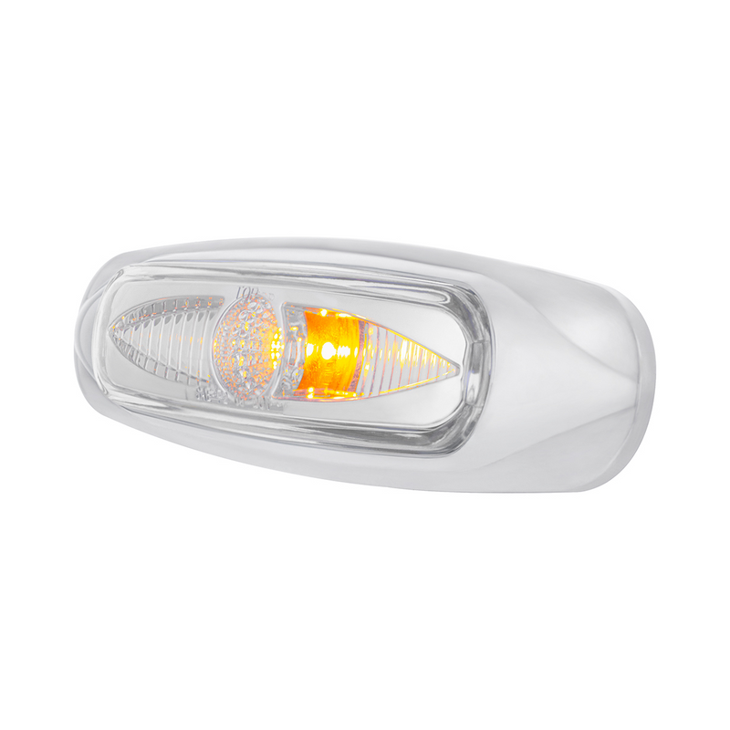 5-3/4" Wide 3 LED ViperEye Light (Clearance/Marker) - Amber LED/Clear Lens