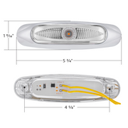 5-3/4" Wide 3 LED ViperEye Light (Clearance/Marker) - Amber LED/Clear Lens