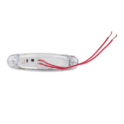 5-3/4" Wide 3 LED ViperEye Light (Clearance/Marker) - Red LED/Clear Lens