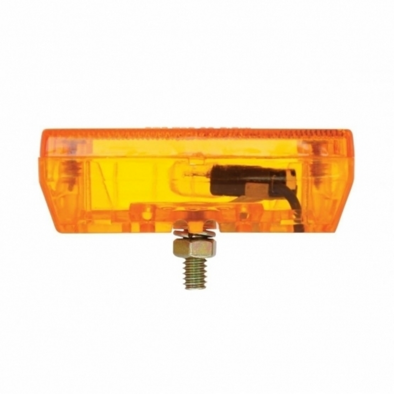 Rectangular Light (Clearance/Marker) With Reflex Lens - Amber Lens