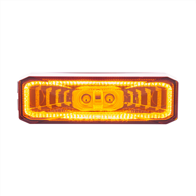 10 LED Rectangular Abyss Light (Clearance/Marker) - Amber LED/Amber Lens