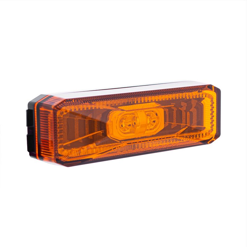 10 LED Rectangular Abyss Light (Clearance/Marker) - Amber LED/Amber Lens