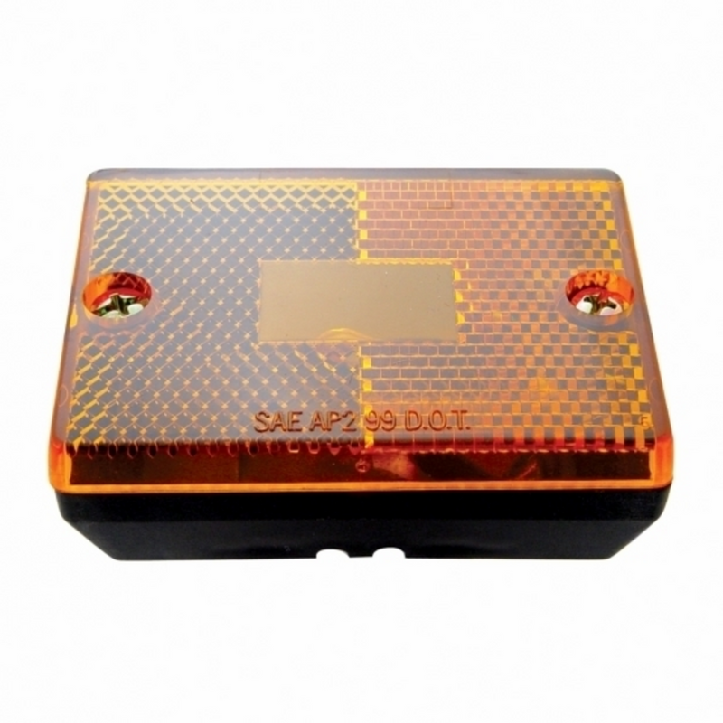 Rectangular Light (Clearance/Marker) With Reflex Lens - Amber Lens