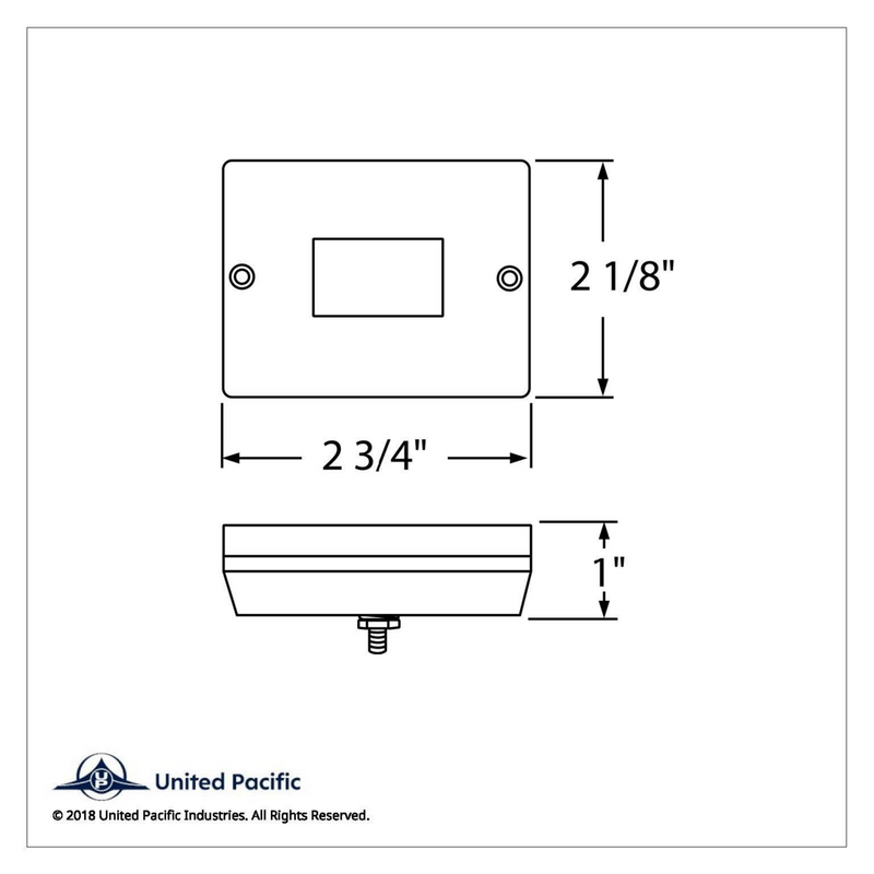 Rectangular Light (Clearance/Marker) With Reflex Lens - Amber Lens
