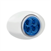 4 LED Double Fury Light (Clearance/Marker)-Amber & Blue LED/Clear Lens