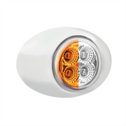 4 LED Double Fury Light (Clearance/Marker)-Amber & White/Clear Lens