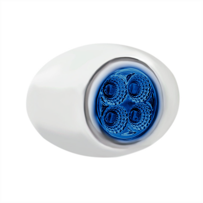 4 LED Double Fury Light (Clearance/Marker)-Red & Blue/Clear Lens