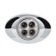 4 LED Double Fury Light (Clearance/Marker)-Red & Green/Clear Lens