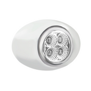 4 LED Double Fury Light (Clearance/Marker)-Red & White/Clear Lens