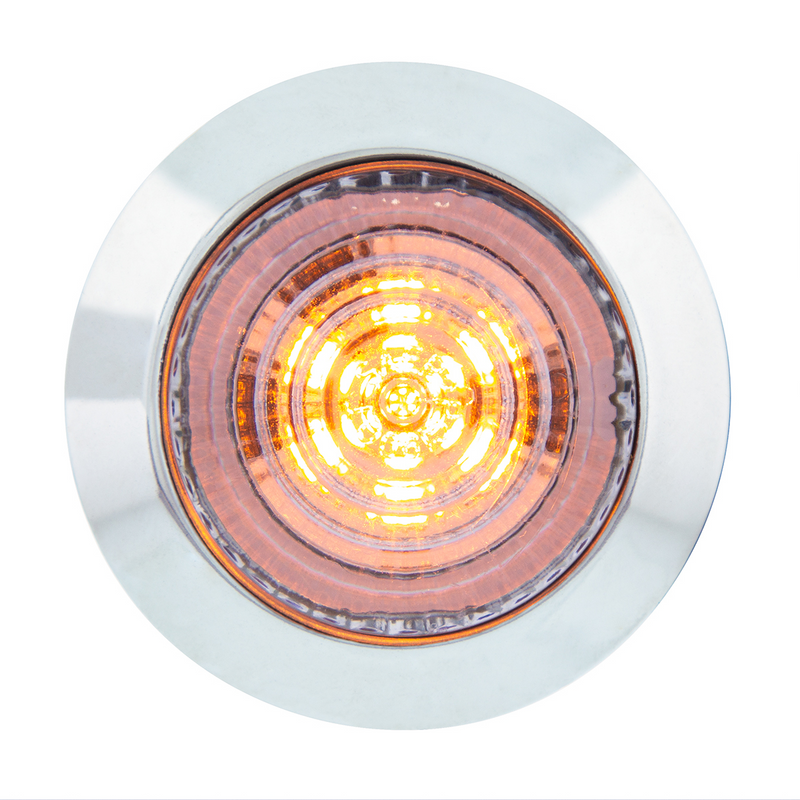 Luz de doble función de 6 LED de 1-1/4" (espacio libre/marcador) - LED ámbar/lente transparente