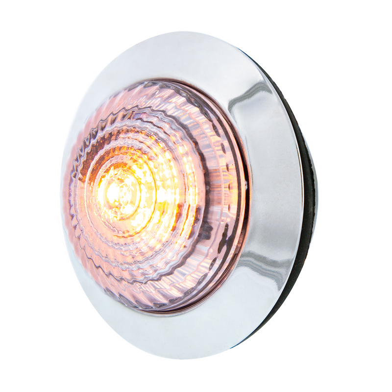 Luz de doble función de 6 LED de 1-1/4" (espacio libre/marcador) - LED ámbar/lente transparente