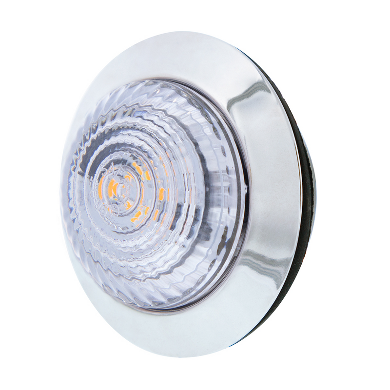Luz de doble función de 6 LED de 1-1/4" (espacio libre/marcador) - LED ámbar/lente transparente