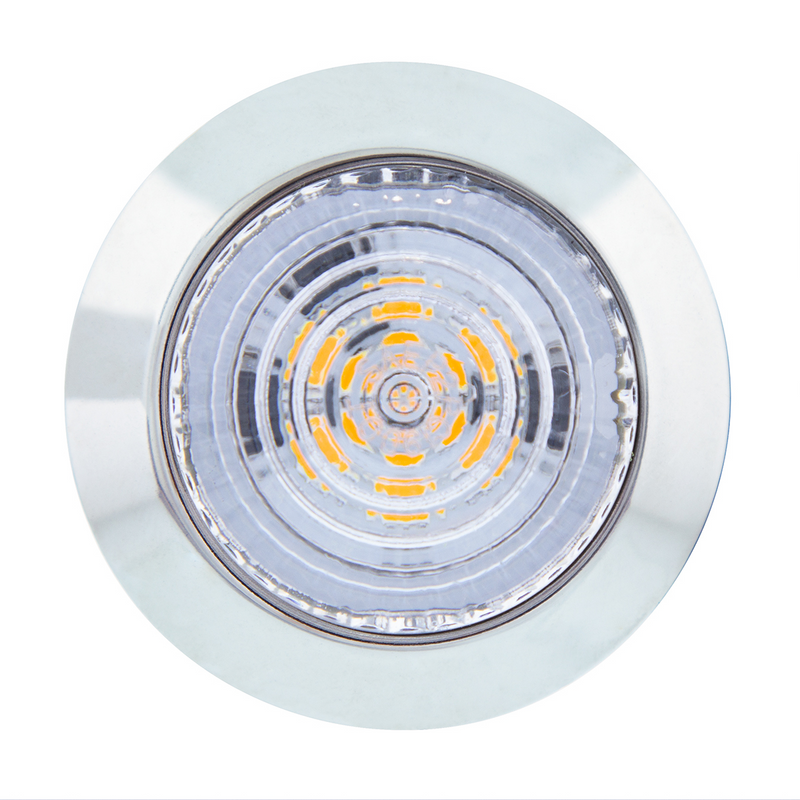 6 LED 1-1/4" Dual Function Light (Clearance/Marker)-Red LED/Clear Lens