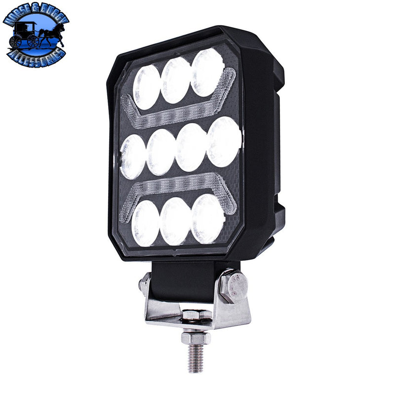 10 LED High Power LED Work Light With "U" Light Guide (Choose Color) Amber LED,Blue LED,Red LED,White LED Dark Slate Gray